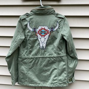 Denim&Supply Ralph Lauren Beaded Cow Skull Jacket